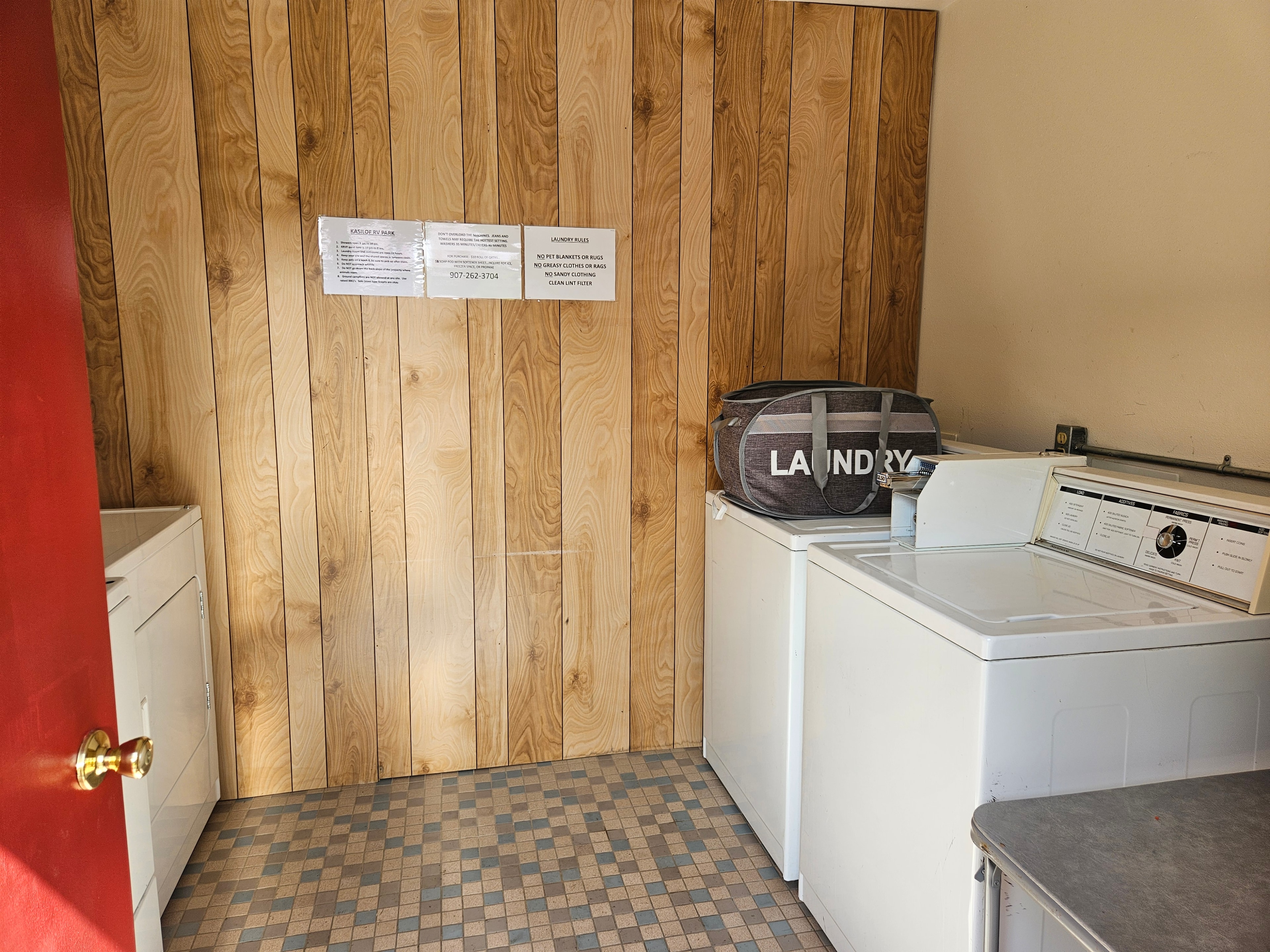 Coin-operated laundry machines