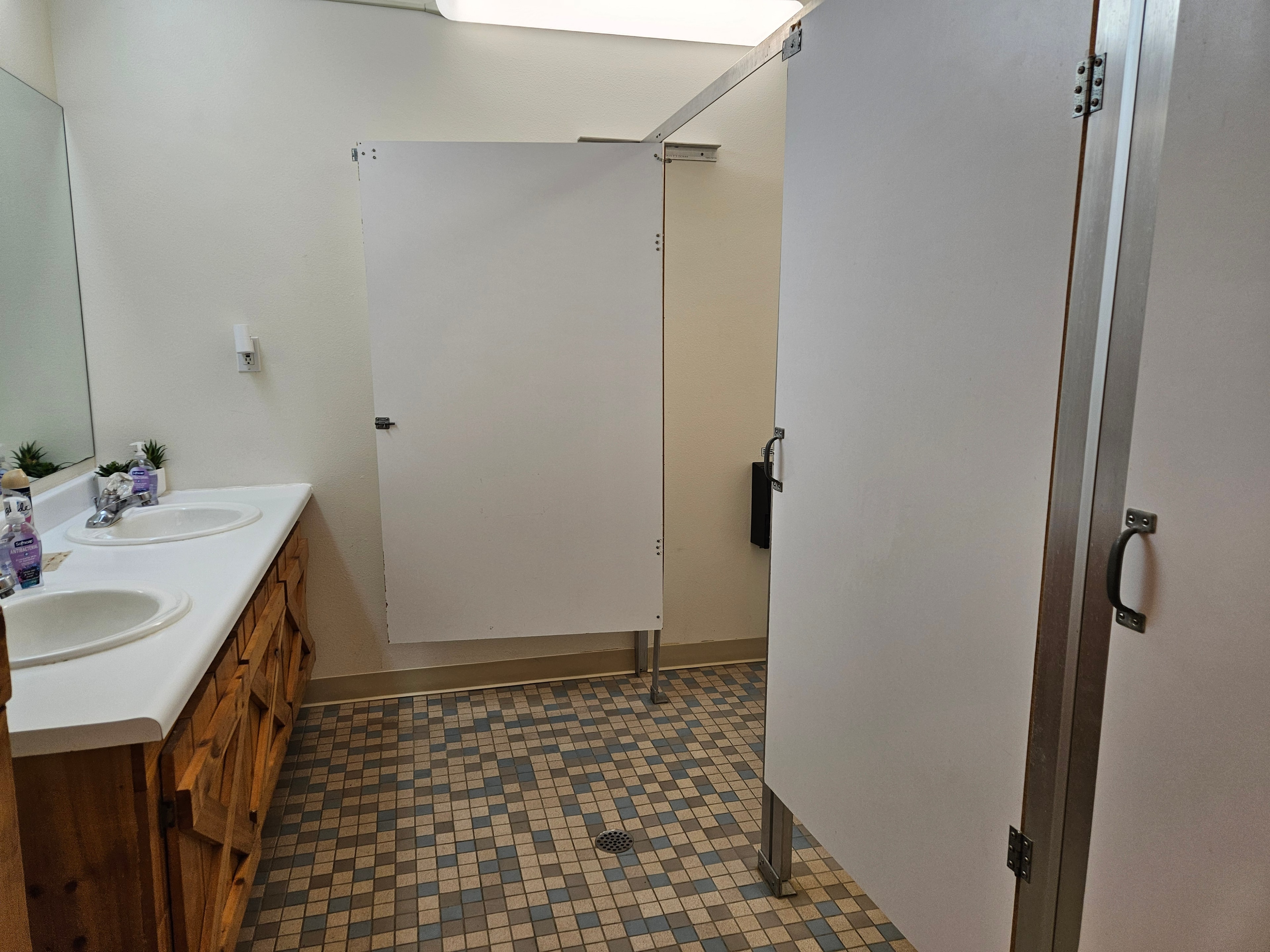 Clean campground lodge and restroom facility